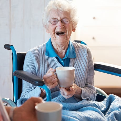 senior woman laughing